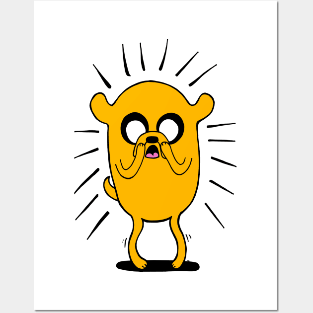 Adventure Time - Jake the Dog In Shock Wall Art by coloringiship